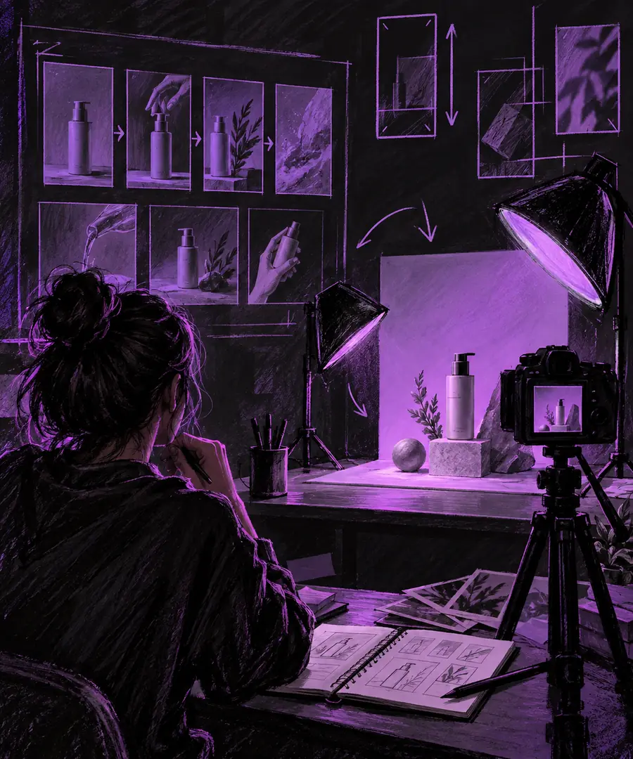 Illustration sketch used to represent an early visual direction